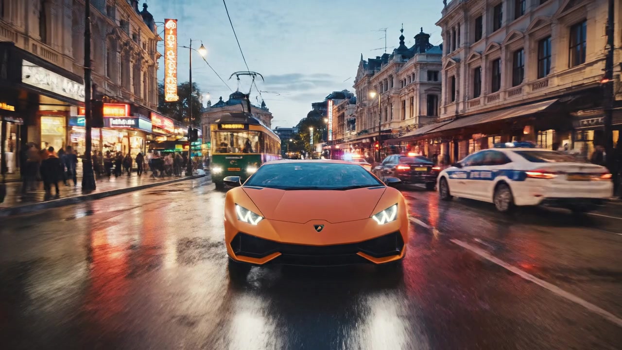Cinematic car chase concept
